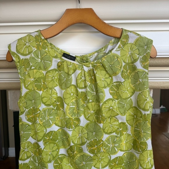 Talbots Cotton Citrus Print Button Back Resort Beach Wear - Picture 4 of 8